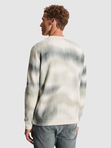Pull-over 'Pullover with allover print and texture' CAST IRON en beige