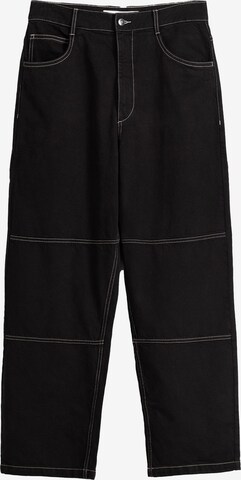 Bershka Loosefit Hose in Schwarz: predná strana