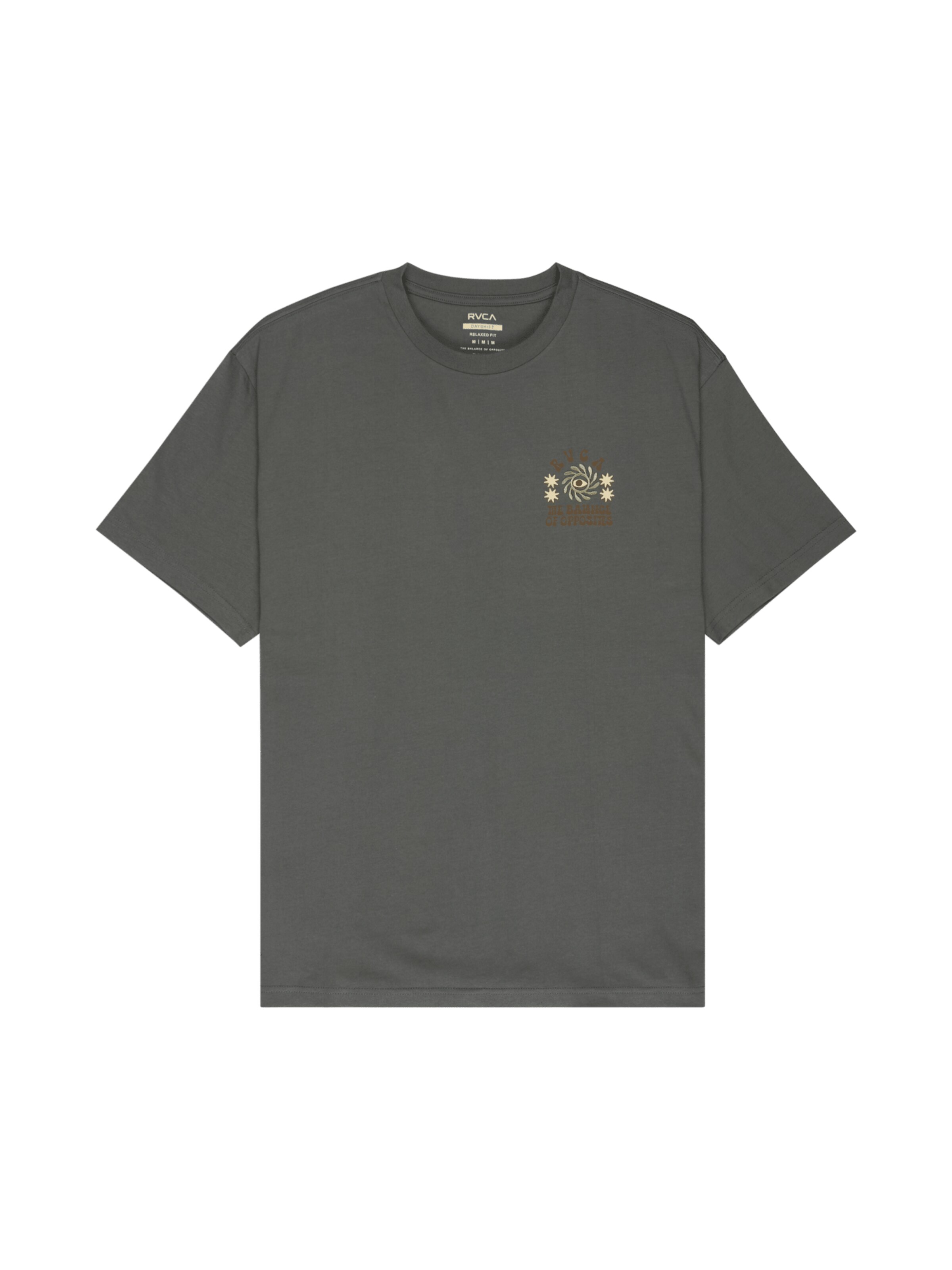 RVCA T-Shirt in L in beige / braun / grün / smaragd, Produktansicht