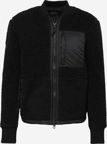 Superdry Prehodna jakna | črna barva: sprednja stran