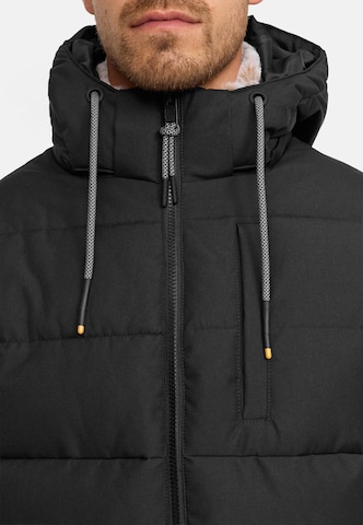 INDICODE JEANS Winterjas 'Hebero' in Zwart