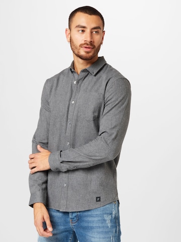 NOWADAYS Regular fit Button Up Shirt in Grey: front