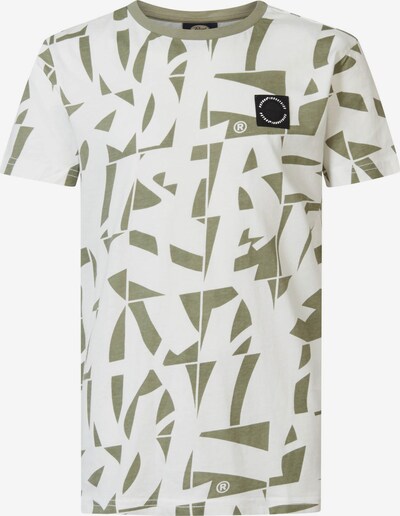 Petrol Industries T-Shirt 'Maui' in khaki / weiß, Produktansicht
