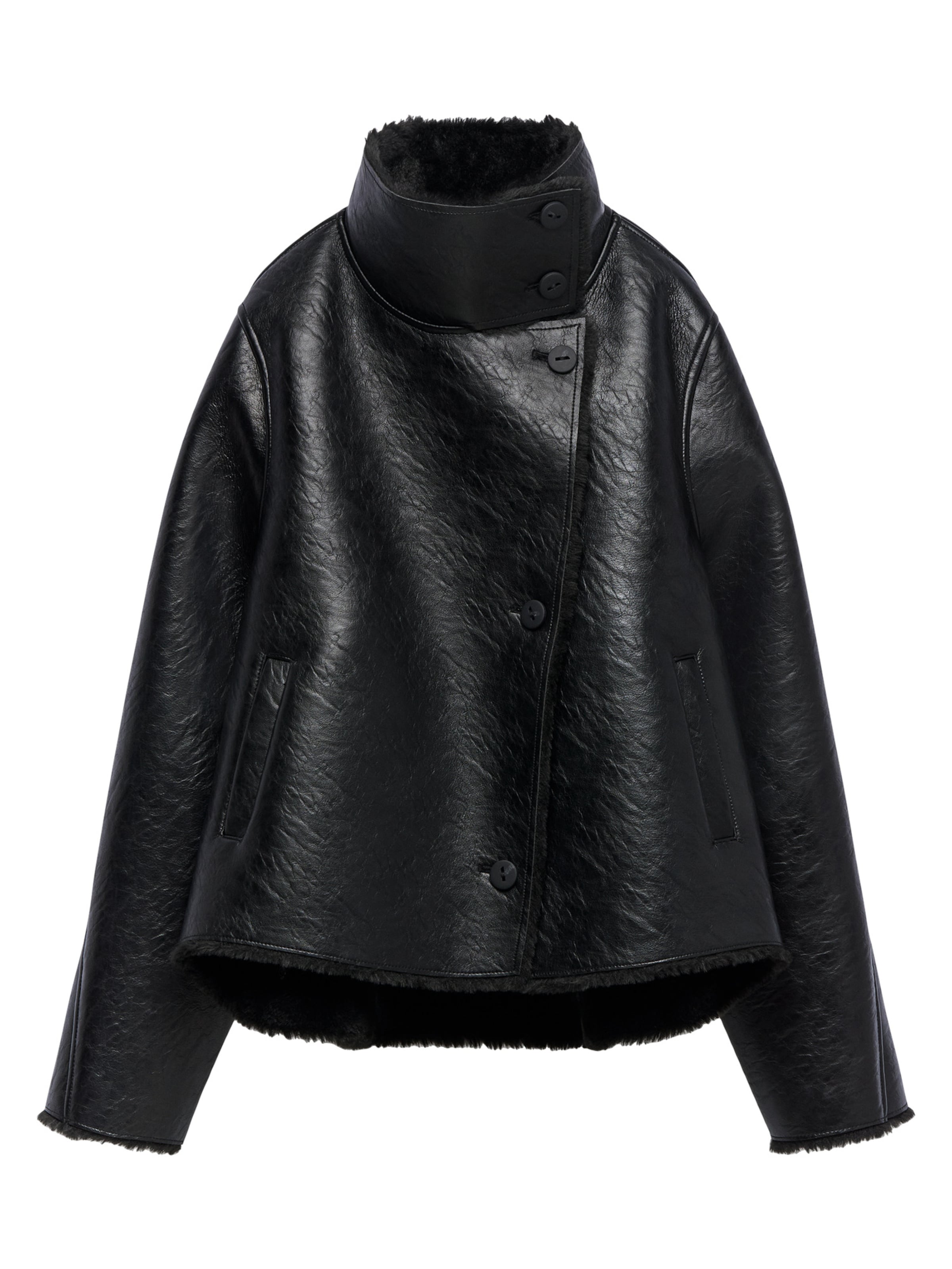 Giacca di mezza stagione di Adolfo Dominguez in nero: frontale