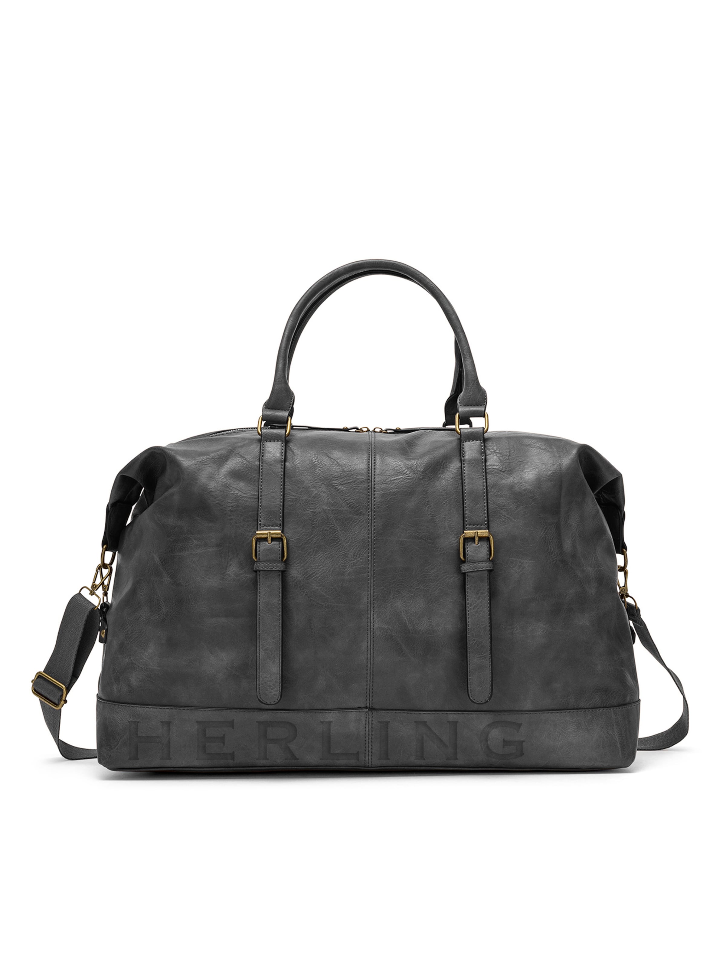 Herling Travel Bag 'Pascal' in Grey: front
