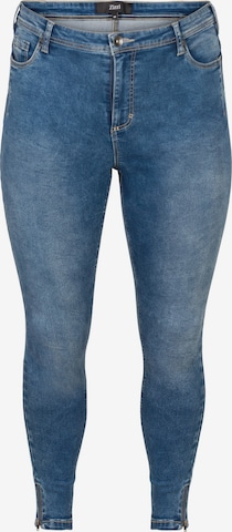 Skinny Jeans 'Amy' di Zizzi in blu: frontale