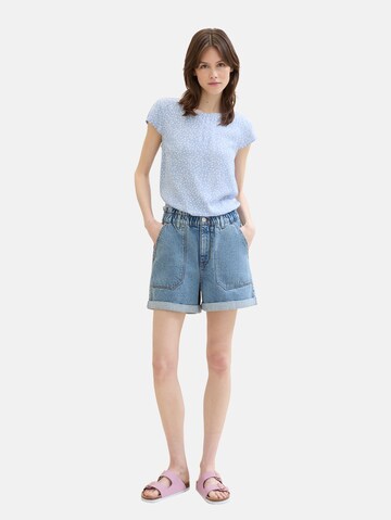 TOM TAILOR DENIM Bluse in Blau