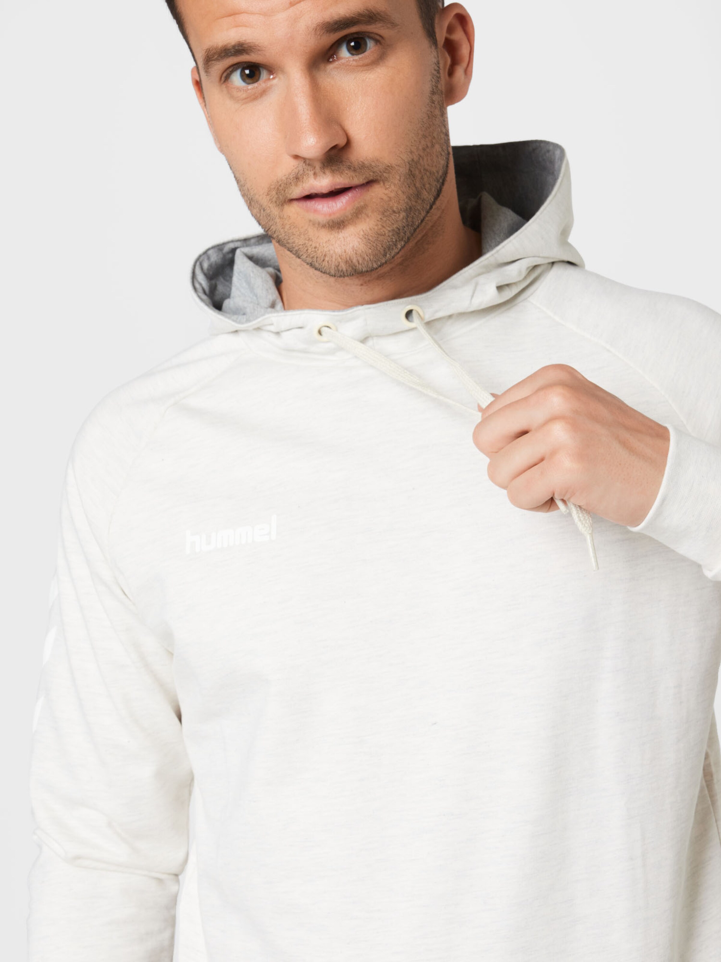 Männer Sportarten Hummel Sportsweatshirt in Weiß, Weißmeliert - AU64162 Männer Sportarten Hummel Sportsweatshirt in Weiß, Weißmeliert - AU64162