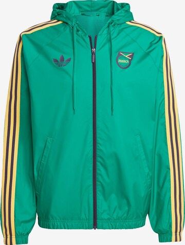 ADIDAS PERFORMANCE Athletic Jacket 'Jamaica Adicolor' in Green: front