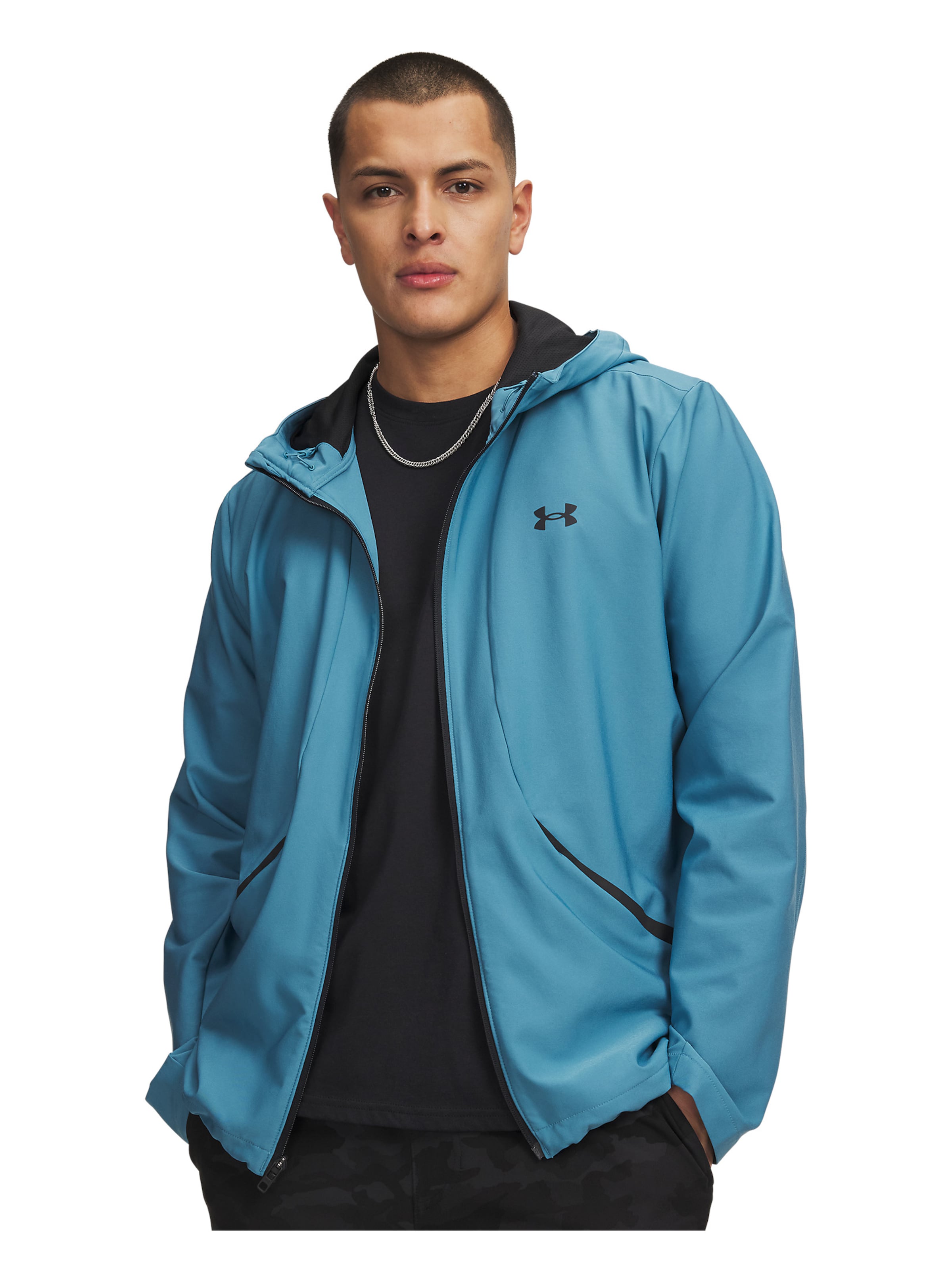 UNDER ARMOUR Sports jacket 'Unstoppable' in Blue: front