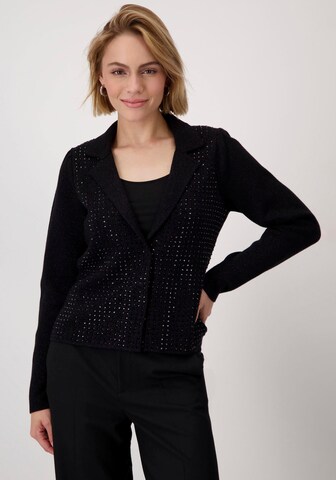 monari Strickjacke in Schwarz: Vorderseite
