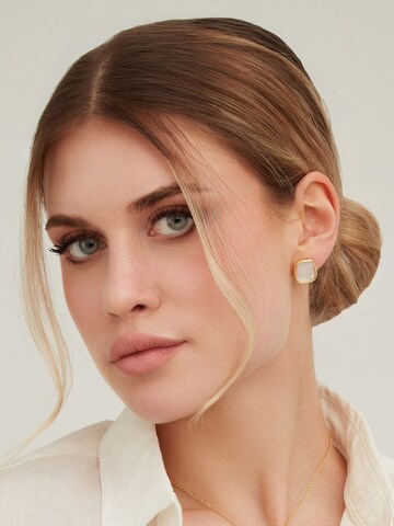 U.S. POLO ASSN. - Pendientes 'Sally' en amarillo: frente