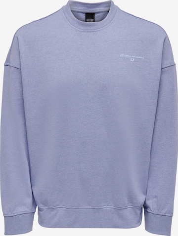 Only & Sons Sweatshirt 'Layne' in Lila: predná strana