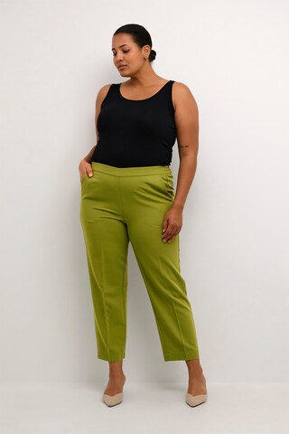 KAFFE CURVE Regular Trousers 'Sakira' in Green