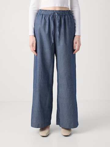 Lollys Laundry Wide Leg Hose in Blau: Vorderseite