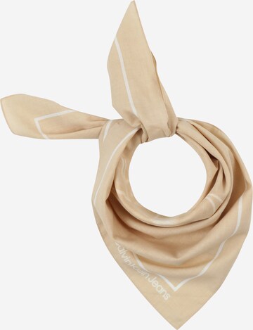 Foulard Calvin Klein Jeans en beige : devant