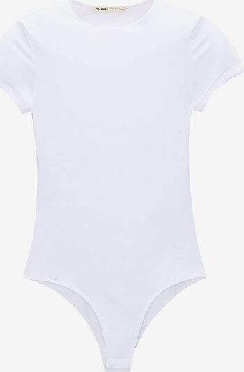 Pull&Bear Bodi majica | bela barva, Prikaz izdelka