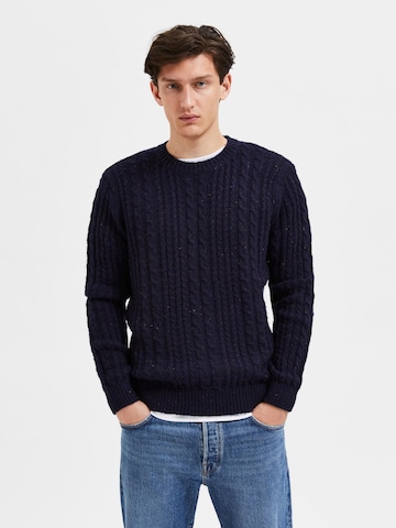 SELECTED HOMME Sweater 'Henry' in Blue: front