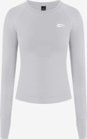 T-shirt fonctionnel 'Advanced Breath' Smilodox en gris : devant