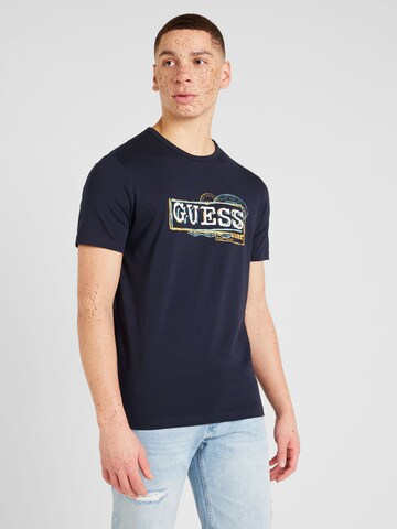 Maglietta di GUESS in blu: frontale