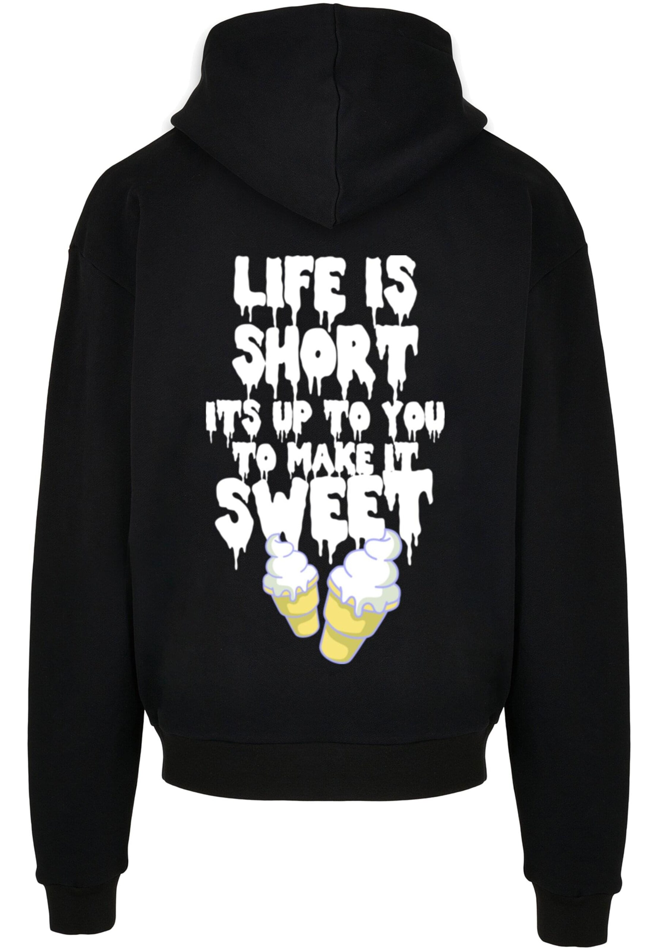 Lost Youth Sweatshirt 'Life Is Sweet' in Black