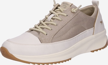 Baskets basses MUSTANG en beige : devant