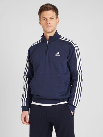 Hanorac sport 'ESSENTIALS' de la ADIDAS SPORTSWEAR pe albastru: față