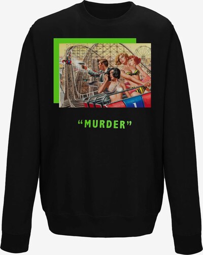 Openspace Sweatshirt in braun / neongrün / schwarz, Produktansicht