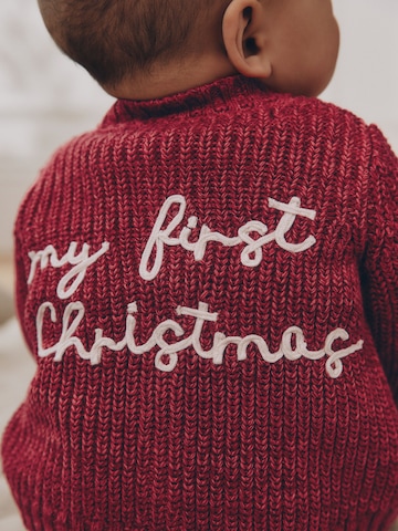 Next - Cárdigan 'My First Christmas' en rojo