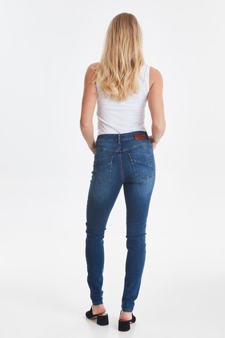 PULZ Jeans Skinny 5-Pocket-Jeans in Blau