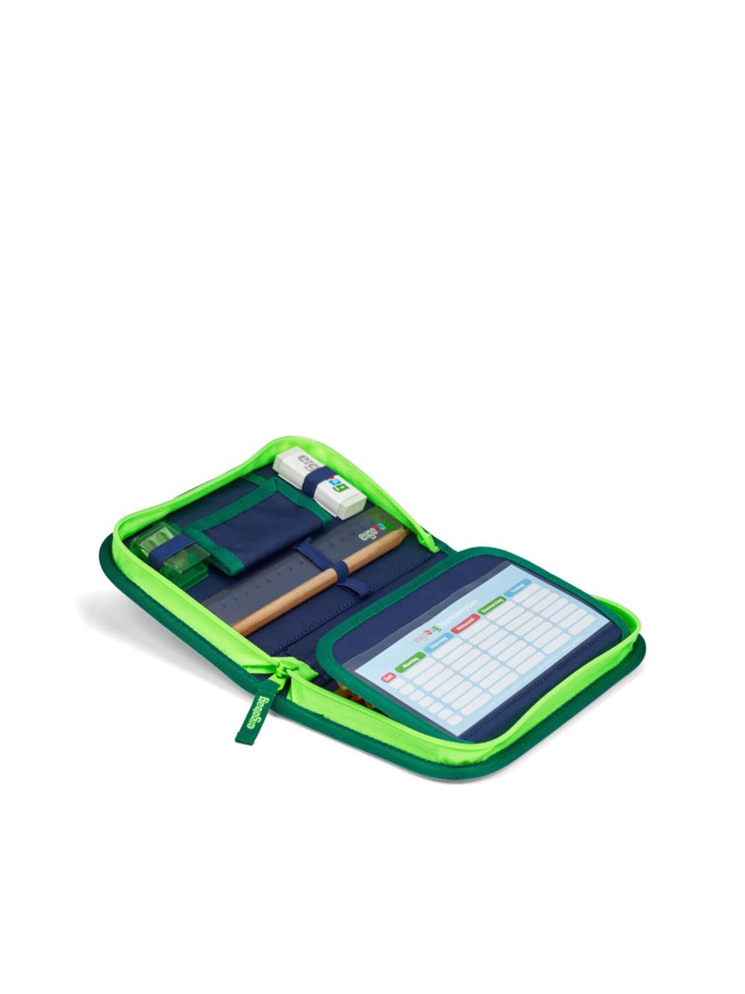 ergobag Backpack 'Cubo Light Schulranzen Set' in Green