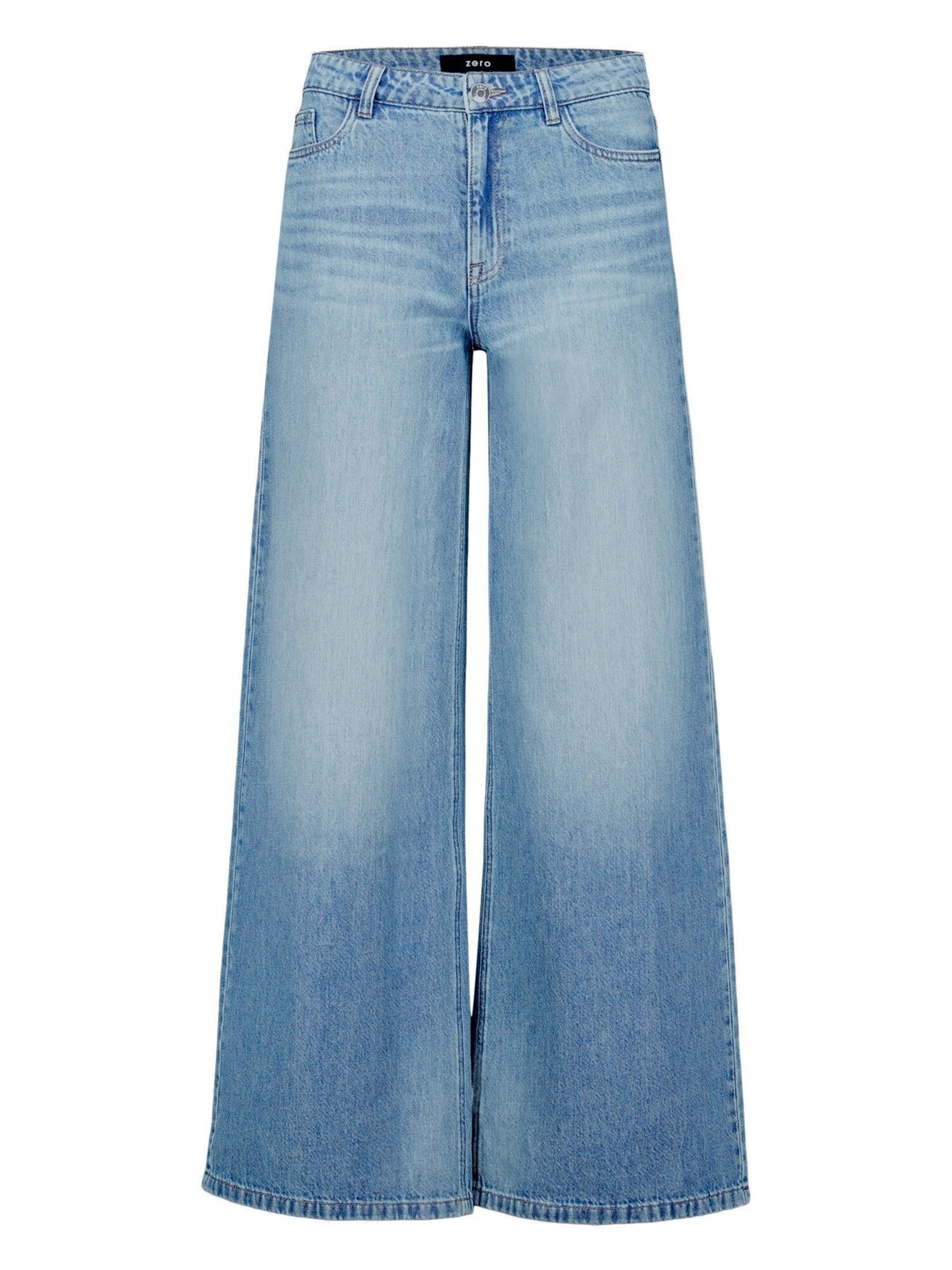 Wide leg Jeans di zero in blu: frontale