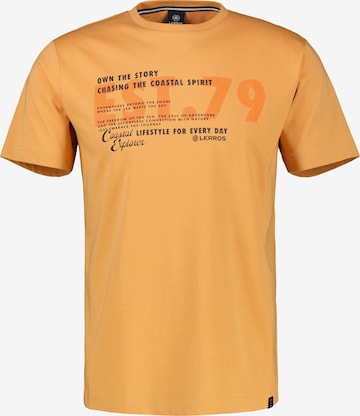 LERROS T-Shirt mit Brustprint, Grosse Grössen in Orange: Vorderseite