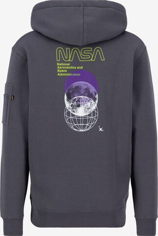 Felpa 'NASA' di ALPHA INDUSTRIES in grigio