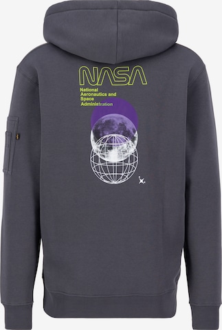 pelēks ALPHA INDUSTRIES Sportisks džemperis 'NASA'