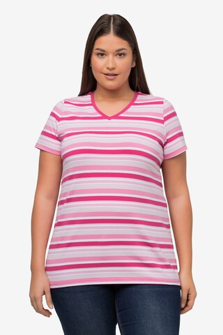 T-shirt Ulla Popken en rose : devant