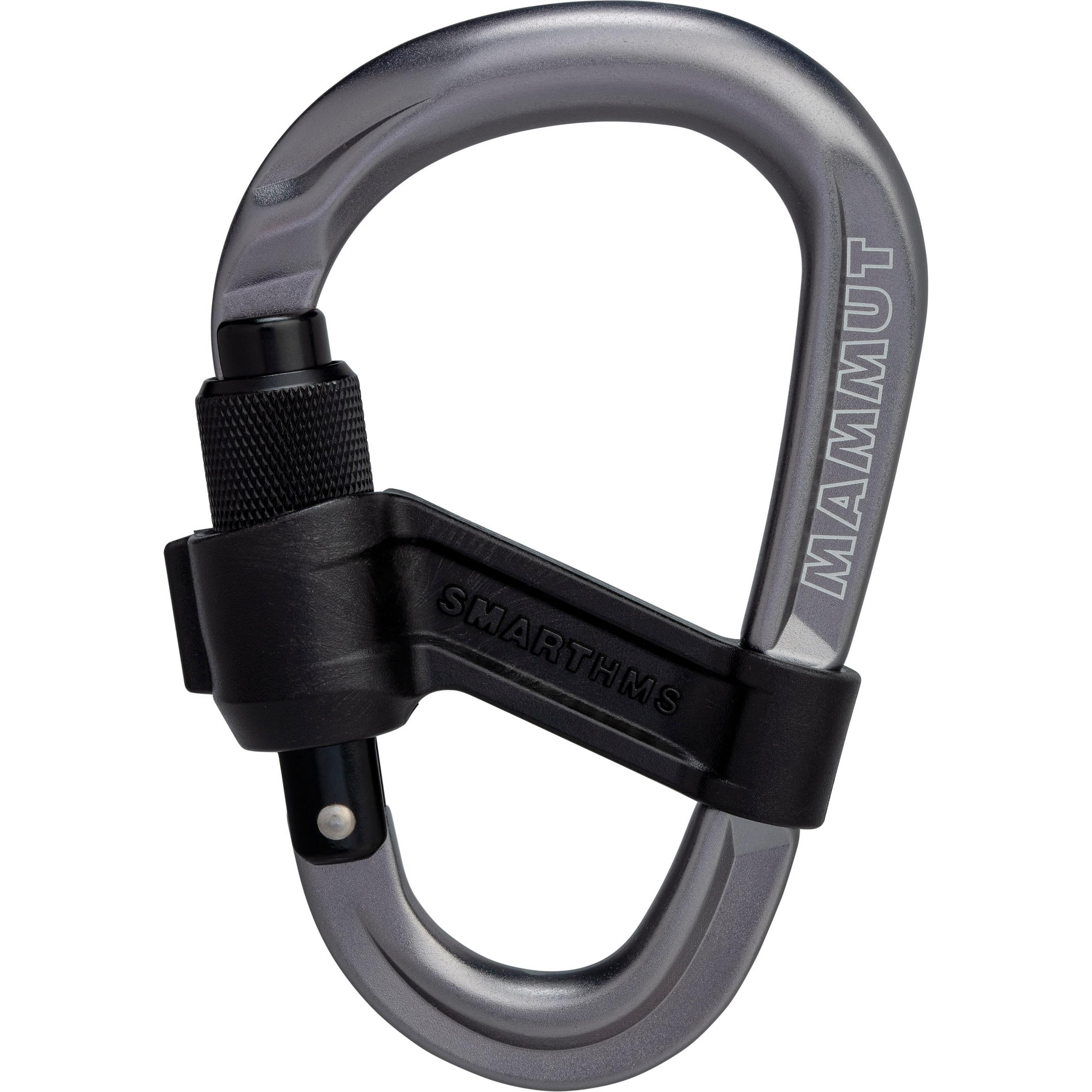 MAMMUT Climbing Protection 'Smart HMS 2.0 Screwgate Carabiner' in Silver: front