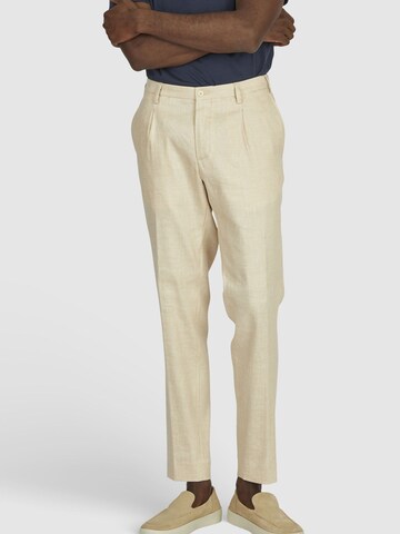 Regular Pantalon à plis HECHTER PARIS en beige : devant