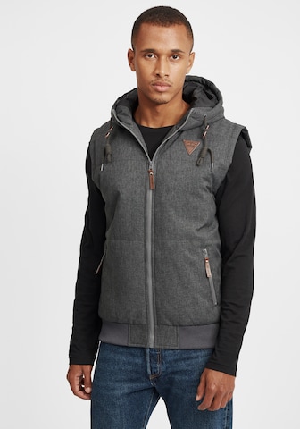 INDICODE JEANS Bodywarmer 'Lecter' in Grijs: voorkant