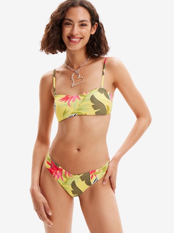 Bandeau Hauts de bikini Desigual en jaune : devant