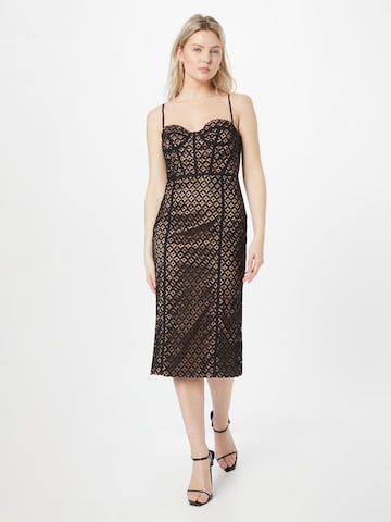 Bardot Cocktail Dress 'CHARLEY' in Black: front