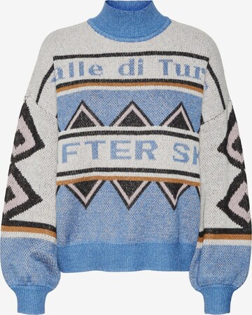 Pull-over 'GLAZE' VERO MODA en bleu : devant