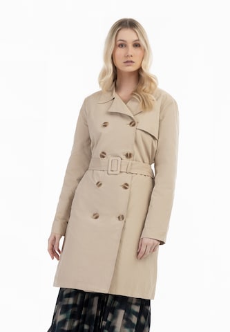 DreiMaster Klassik Between-Seasons Coat in Beige: front