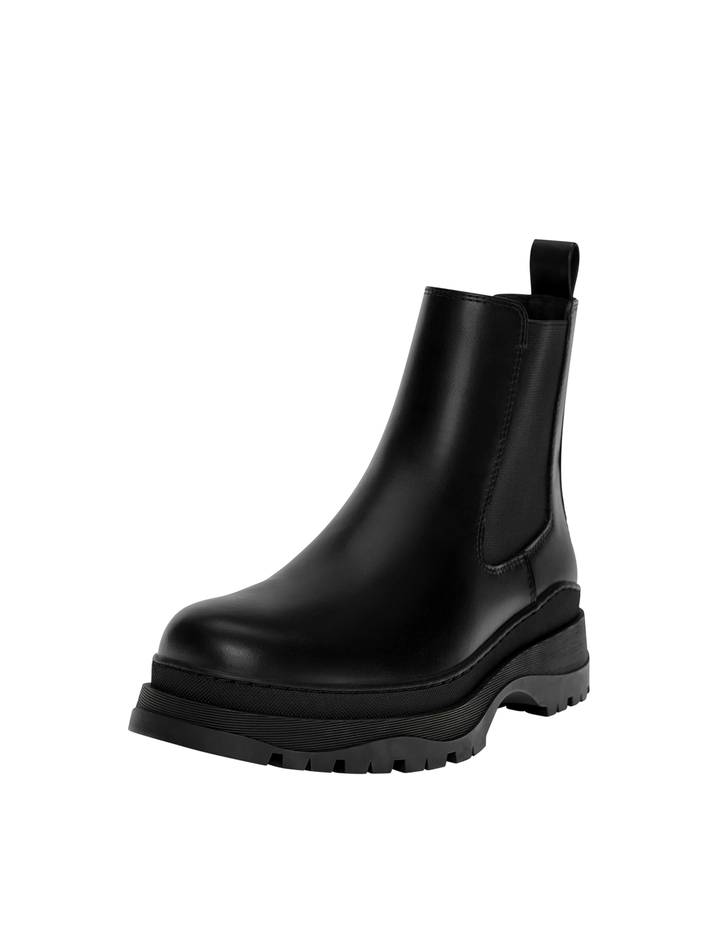 Pull&Bear Chelsea Boots i sort: forside