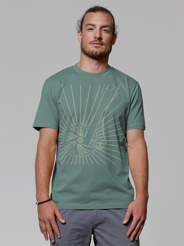T-Shirt ' Fahrradspeichen ' Watapparel en vert : devant