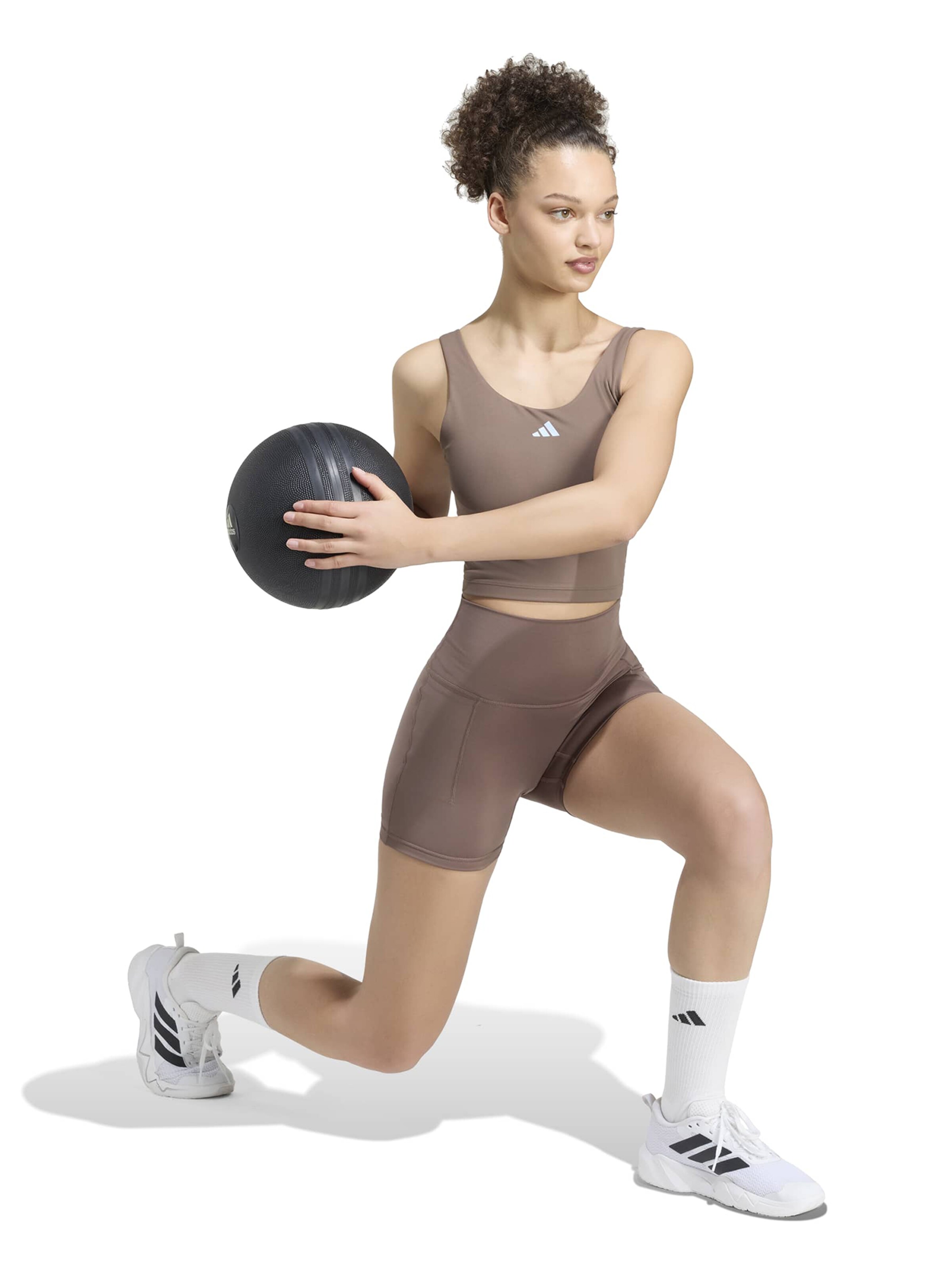 ADIDAS PERFORMANCE Skinny Sportbroek 'MOTION' in Bruin
