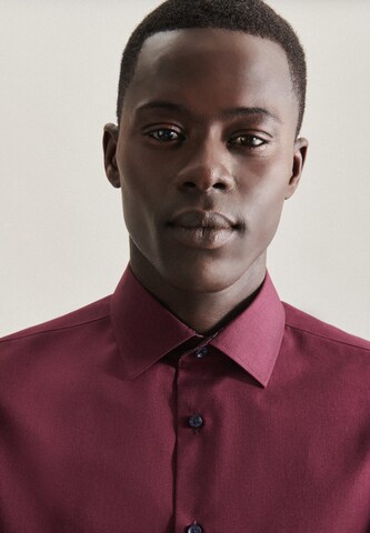 SEIDENSTICKER Slim fit Business shirt in Red