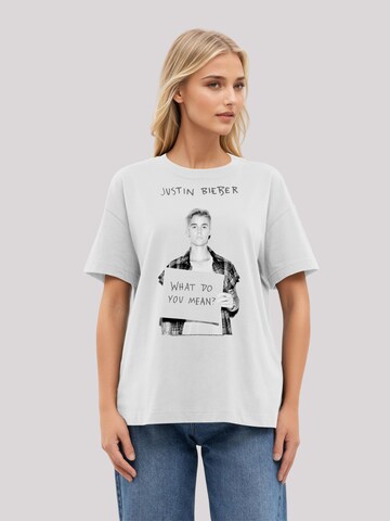 T-shirt ' Justin Bieber Iconic' F4NT4STIC en blanc : devant