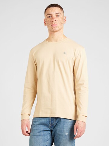 Maglietta 'Institutional' di Calvin Klein Jeans in beige: frontale