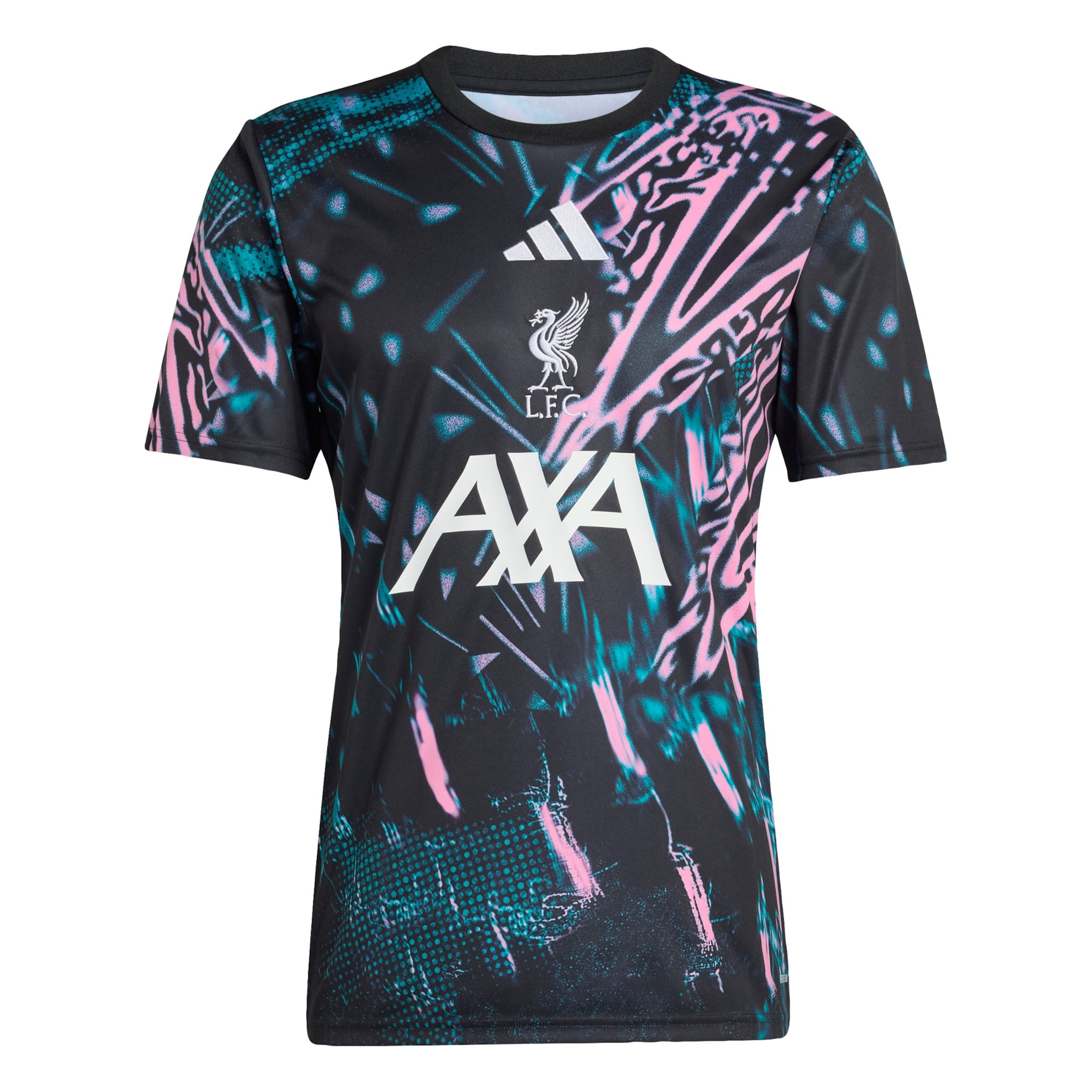 ADIDAS PERFORMANCE Trikot 'FC Liverpool Prematch 2025/2026' in cyanblau / rosa / schwarz / weiß, Produktansicht